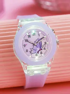 Quartz Watch, Simple Fashion Silicone Strap Transparent Case Luminous Watch, Daily Wear, Christmas Gift