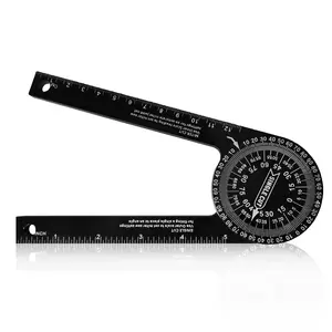 Aluminum Miter Saw Protractor | 7-Inch Rust Proof Angle Finder Featuring Precision Laser Engraved Scales Saw Protractor with Measuring Rulers for Angle Finder Carpentry, Crown Molding Tool, Baseboard building trade CNC Machined Woodworking, Adjustable