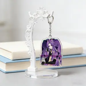 Dark Circus Jester Q Version Acrylic Keychain | Clowncore Backpack Charm | Creepy Cute Gift for Friends