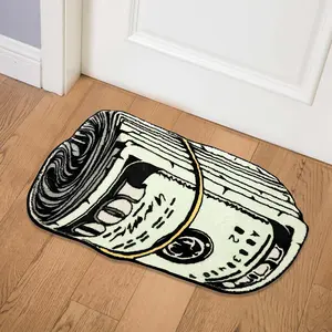 Money Pattern Floor Mat, 1 Count Creative Design Washable Floor Carpet, Decorative Rug for Home Living Room Bedroom, Modern Indoor Rug, Room Decor, Home Decor, Abstract Rugs