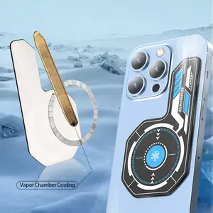 BLUEWOW Vapor Chamber Cooling Pad for Mobile Gaming - Advanced Aluminum Body, High-Adhesion Nano-Sticker, Enhanced Heat Dissipation, Slim Design, Magnetic Back Clip, Compatible with Most Phones