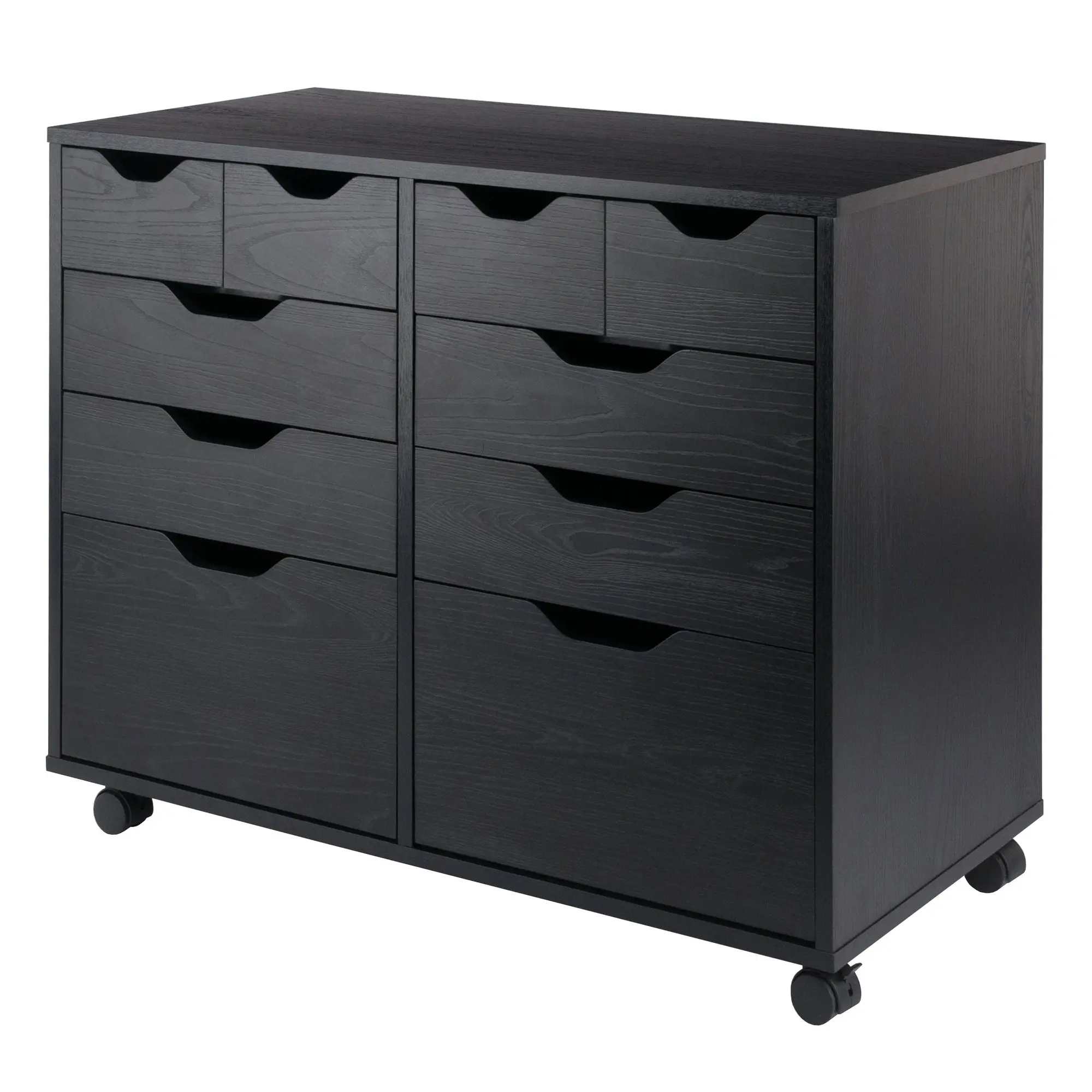 Winsome Halifax Cabinet, Black, Style 3, Composite wood