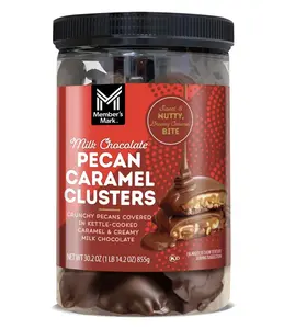 Milk Chocolate Pecan Caramel Clusters 30.2 OZ Snack in Kettle-Cooked Caramel & Creamy Milk Chocolate - Dessert