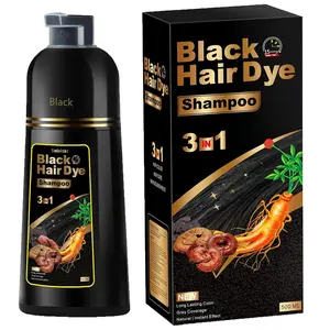 3 in 1 Hair Dye Shampoo for Gray Hair, Natural Herbal Hair Color Shampoo, Instant Black Hair Dye Shampoo for Women & Men