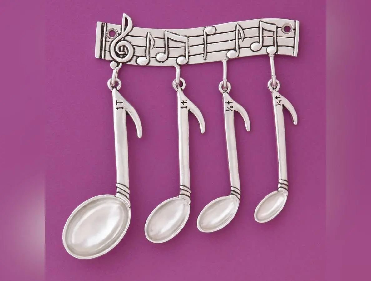 Music Measuring Spoons with Rack - Boxed