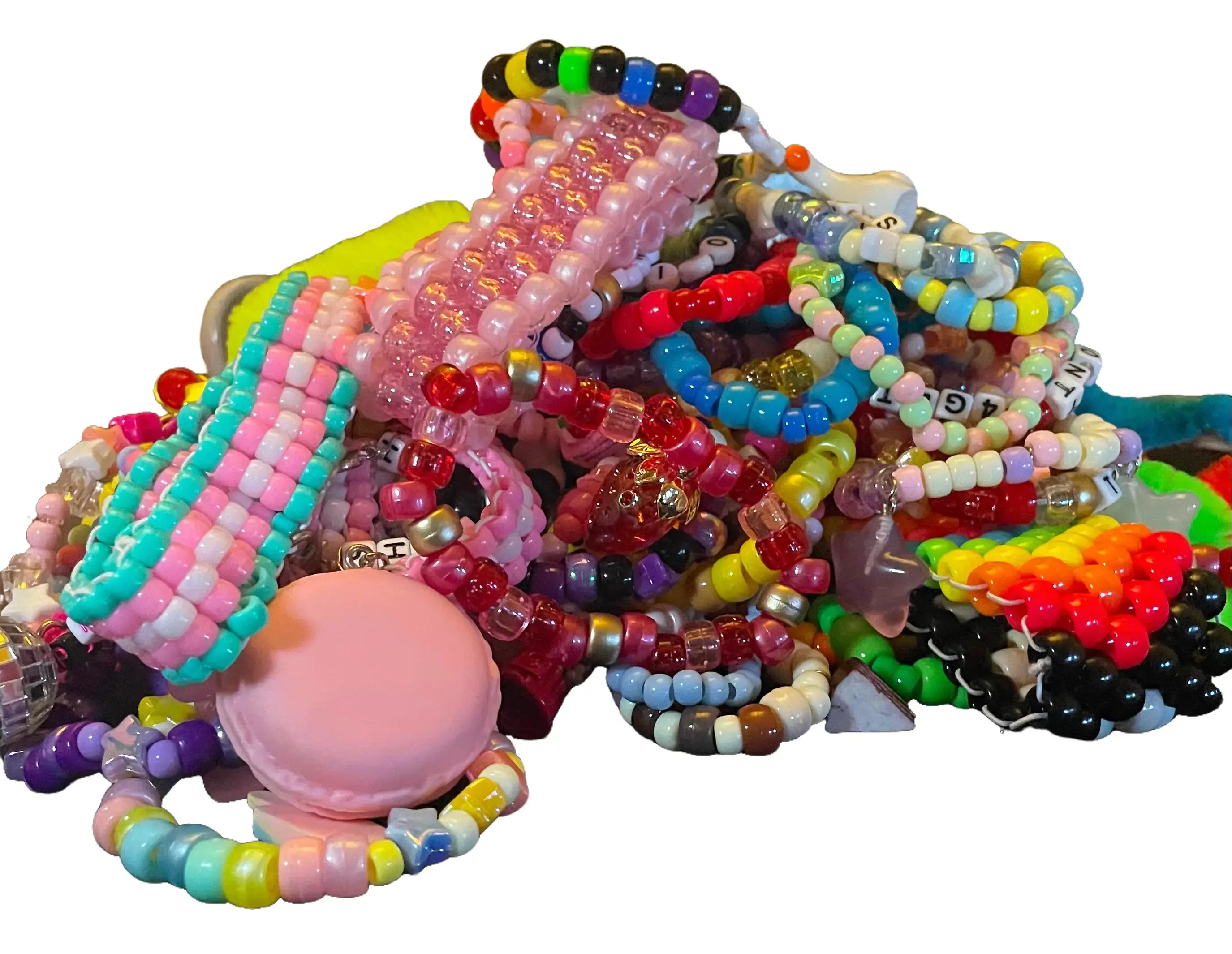 Kandi Single Bracelets with Charms