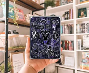 Dark Romance Kindle Insert with Sparkly Overlay, Villain Romance Clear Kindle Case Insert, Spicy Bookish Reader Decor