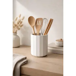 Faceted Utensil Holder Modern Kitchen Organizer