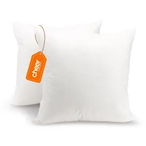Cheer Collection Set of 2 Down and Feather Throw Pillow Insert | Square Couch Cushion Pillow Form, Sham Stuffer