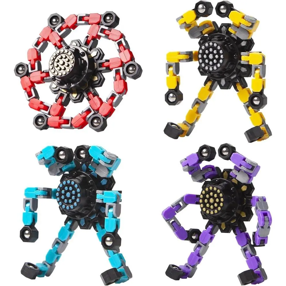 Easter Basket Stuffers Transformable Fidget Spinners 4 Pcs for Kids and Adults Stress Relief Sensory Toys