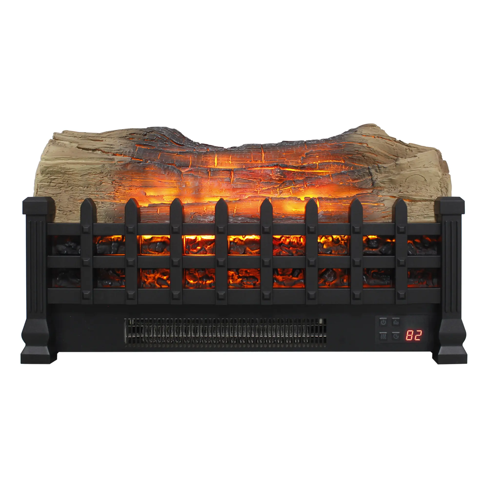 Eyisean Small Electric Fireplace Heater Insert - Free Standing Indoor Furniture, 3D Flame, Adjustable Heating, Heats Up to 400 Sq Ft
