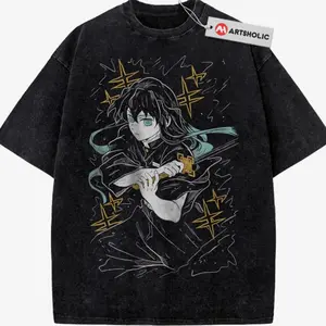 Muichiro Tokito Shirt, Demon Slayer Shirt, Anime Shirt, Vintage Tee , Graphic Tee, Unisex Fashion, Full Color, Full Size, For Men, For Women