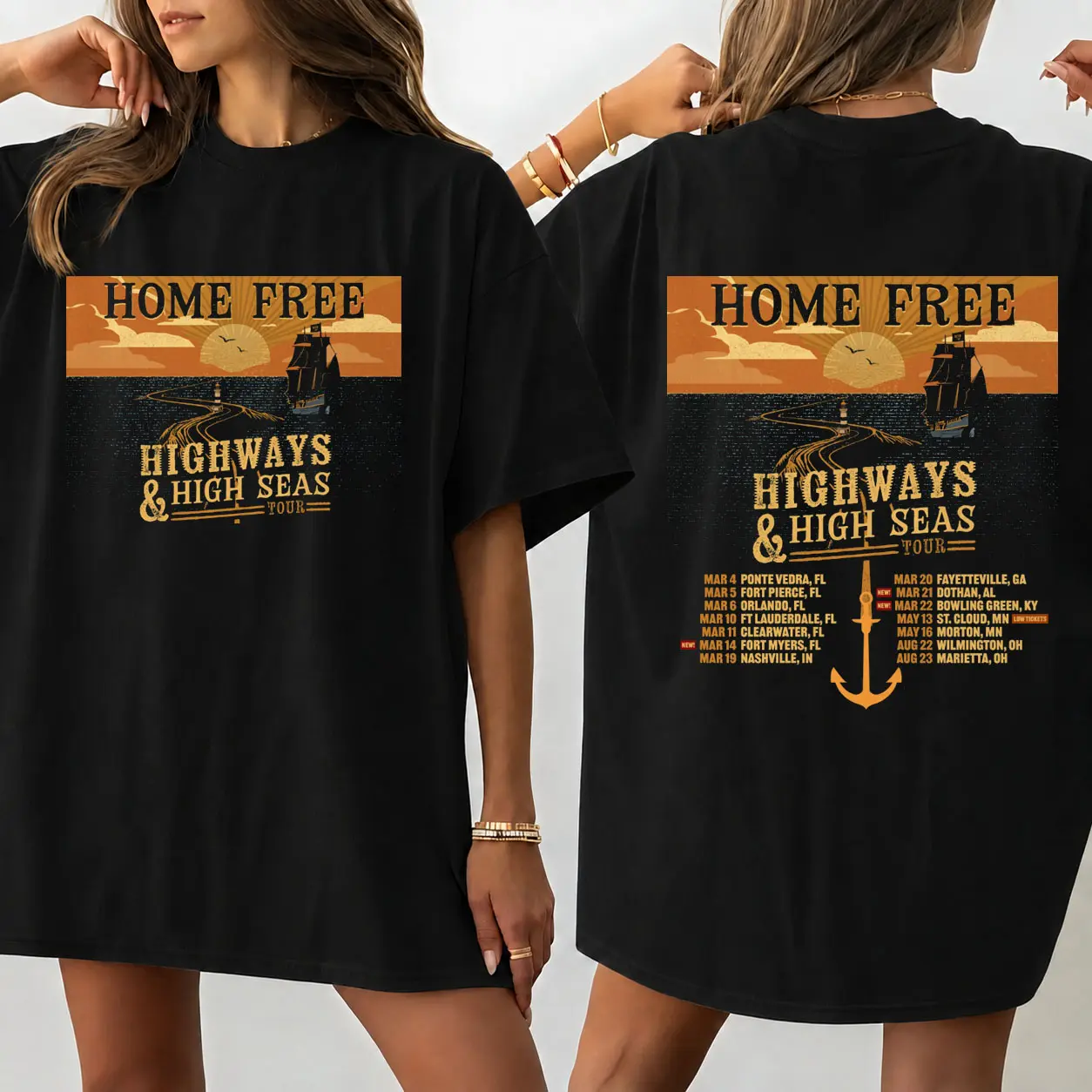 Home Shirt Free, Highways & High Seas Tshirt,Graphic Tee For Woman And Man