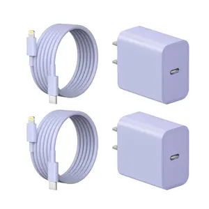 JOZASHON [MFi Certified] 20W Type C Fast Charging Block with 6FT USB C to Lightning Cable Compatible for iPhone 14/13/12/11 Pro Max/Xs Max/XR/X,iPad Purple for Electronic Smartphone and Cellphone