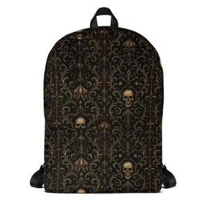 Skull Carnival Backpack – Freak Show Circus Horror Bag, Gothic Gift for Alt, Punk & Dark Fashion Fans