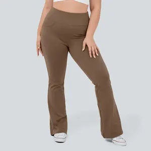 Halara High Waisted Back Pocket Flare Yoga Plus Size Leggings