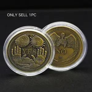 1PC Funny Yes or No Lucky Coin, Double-Sided Lucky Decision – Perfect for Daily Choices, Group Games, Choosing Restaurants, Date Night Activities, Parties, Game Nights – Great Gift for Friends, Family, Couples, Coworkers, Classmates