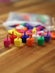 10pcs/20pcs 3D Printed Mini Middle Fingers, Fun Plastic "F-U" Hand Gesture, Brightly Colored or Mixed