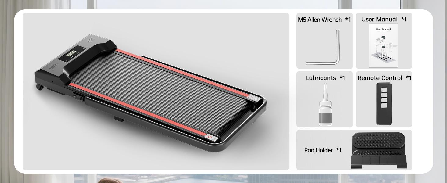 3.0 HP Under Desk Walking Pad Treadmill with Handle Bar- Portable Remote Control Treadmill with LED Display,Walking/Jogging/Running Machine for Home & Office