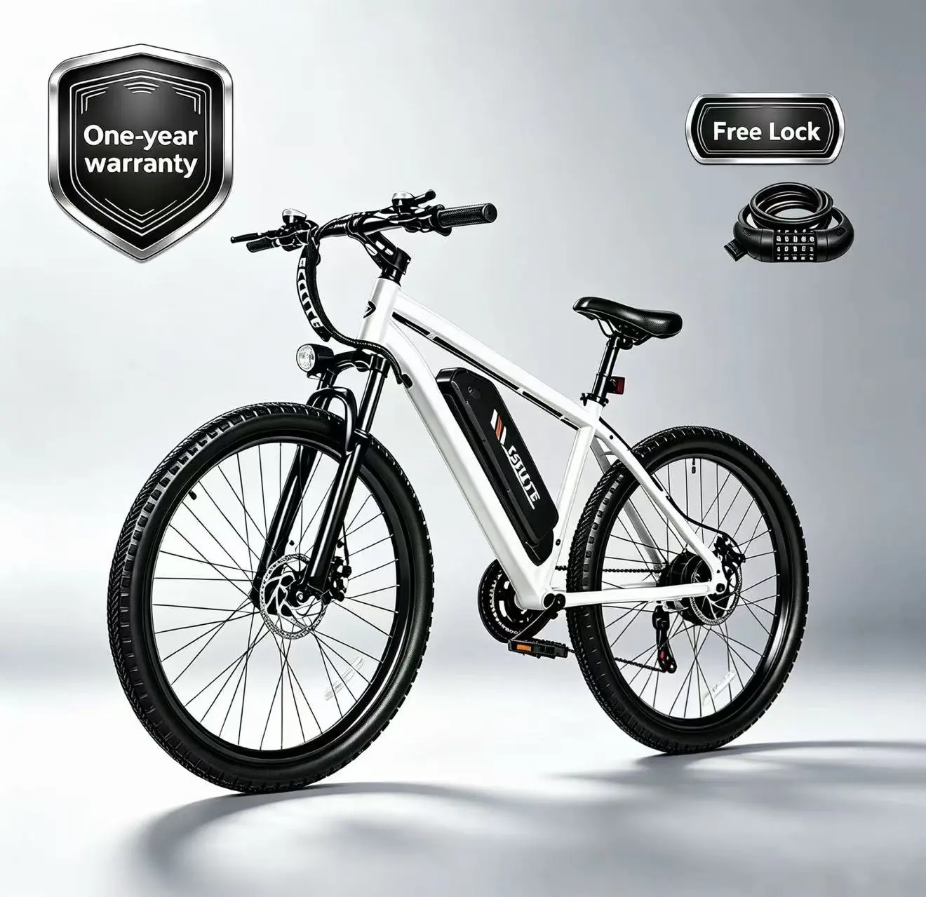 ESKUTE M200 Adult Electric Mountain Bike - 27.5-Inch Fat Tire Ebike with 1200W Peak Motor, 28MPH Max Speed, Dual Suspension, 21-Speed Derailleur, LCD Display, NFC Unlock, for Off-Road & Daily Commuting, 1200W Motor