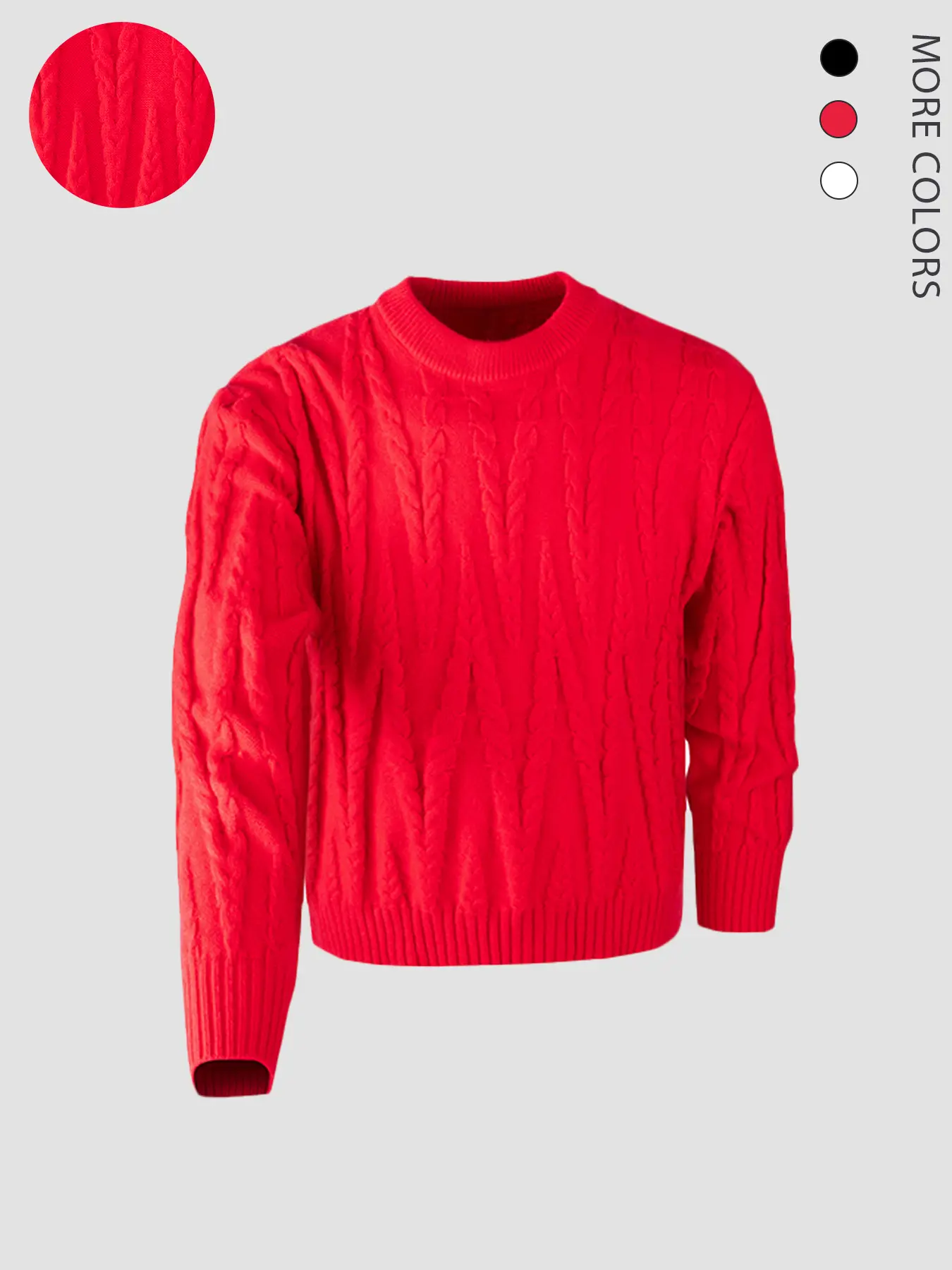 2025 Autumn Winter New Men's Striped Vintage Crewneck Jumper - Long Sleeve, Loose, Plain, Simple, Versatile, Soft Casual Polyester Knitwear, Classic Red, Beige Tops