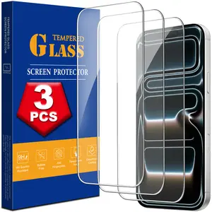3 Pcs For iPhone 17 16 15 14 13 12 11 Pro Max X XR 8 7 6 HD Clear Tempered Glass Screen Protector 3 Pcs For iPhone 17 16 15 14 13 12 11 Pro Max X XR 8 7 6 HD Clear Tempered Glass Screen Protector