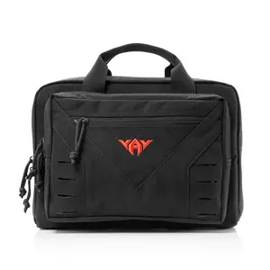 YAKEDA A88080 Waterproof Tactical Tool Bag Organizer - Multi-Function Pouch with Tool Pockets, Work & Construction Accessories, Men's Work Gear, Multi-Functional Slots, Red Logo, Black Handbag (No Warranty), Tool Organization