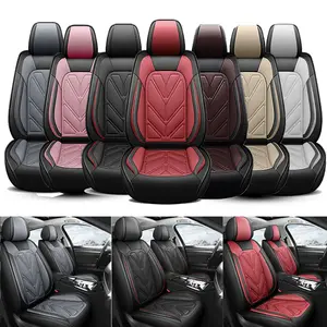 Premium Nappa Leather, Car 5 Seat Covers,Automotive Interior Protector Cover,Front Rear Full Set Cushion Decoration,Fits For Nissan Altima/Sentra/Frontier/Rogue