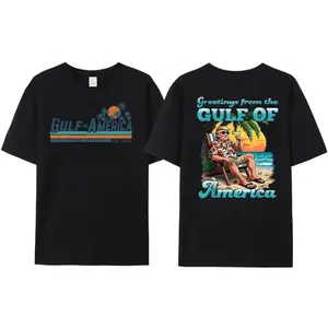 Greeting From The Patriotic Gulf of USA America Retro Shirt, Gulf of America Est 2025 Graphic Printed Classic Cotton Unisex Shirt, Full Size, Full Color, T-Shirt for Men and Women