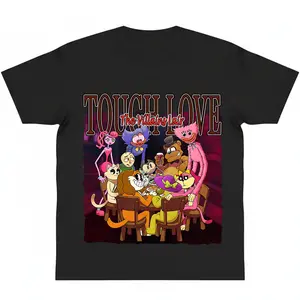 poppy playtime Freddy The Villains Lair Tough Love y2k cotton fashion Streetwear Comfort Shortsleeve Casual Top Trending Easy Care Machine Wash Safe fan golf gift