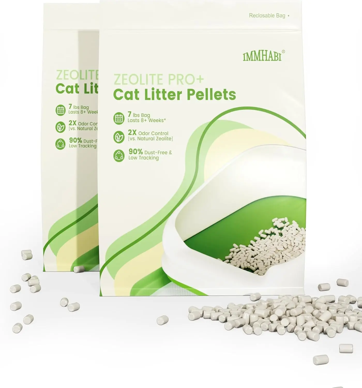 Enhanced Cat Litter Pellets, Generic Litter Refills Exclusively for Shifting Litter Box Systems, Dehydrating Pellets, Zeolite, Long-Lasting Odor Control (Enhanced Cat Litter Pellets, 14LBS)