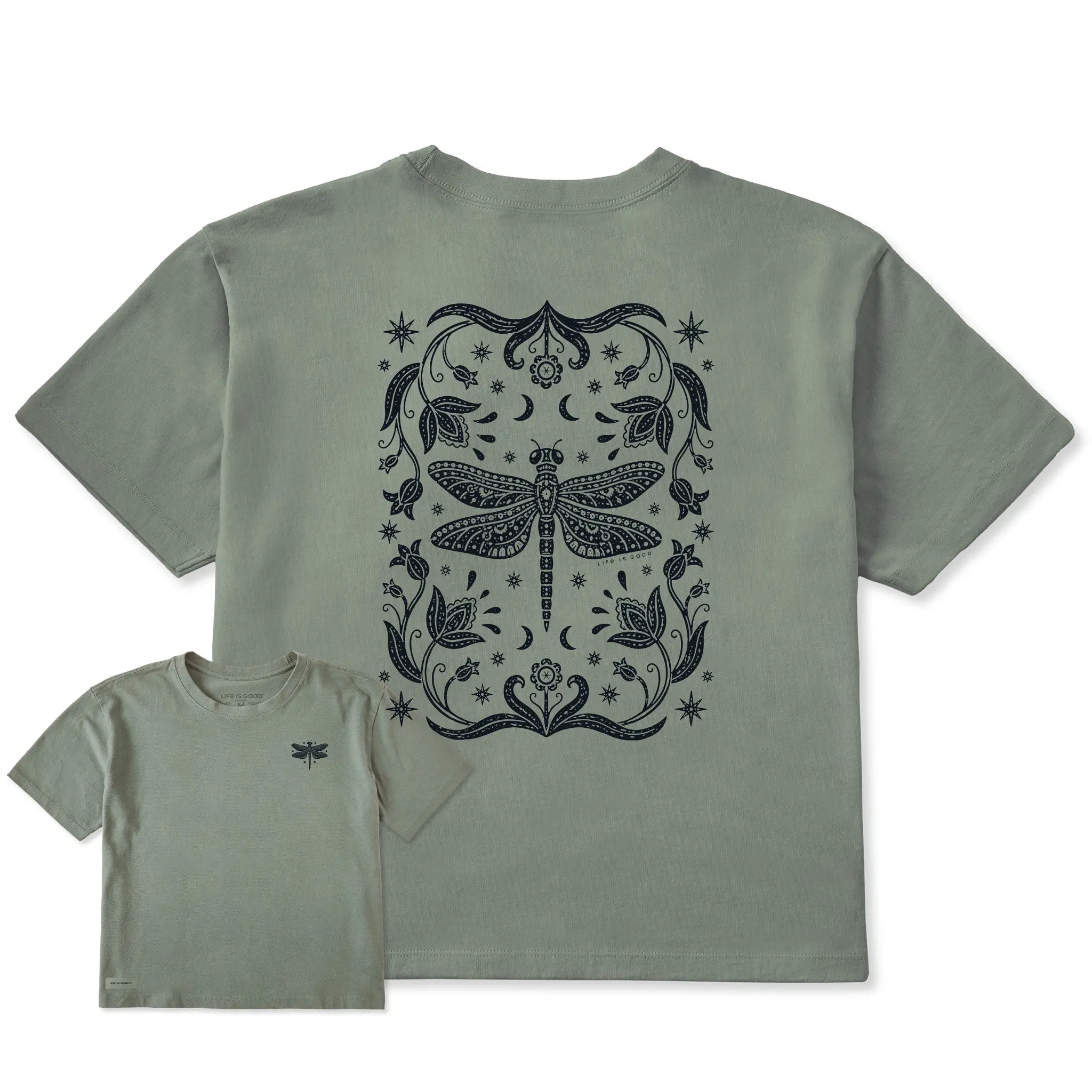 Women's Dragonfly Frame Short Sleeve Crusher Boxy Tee