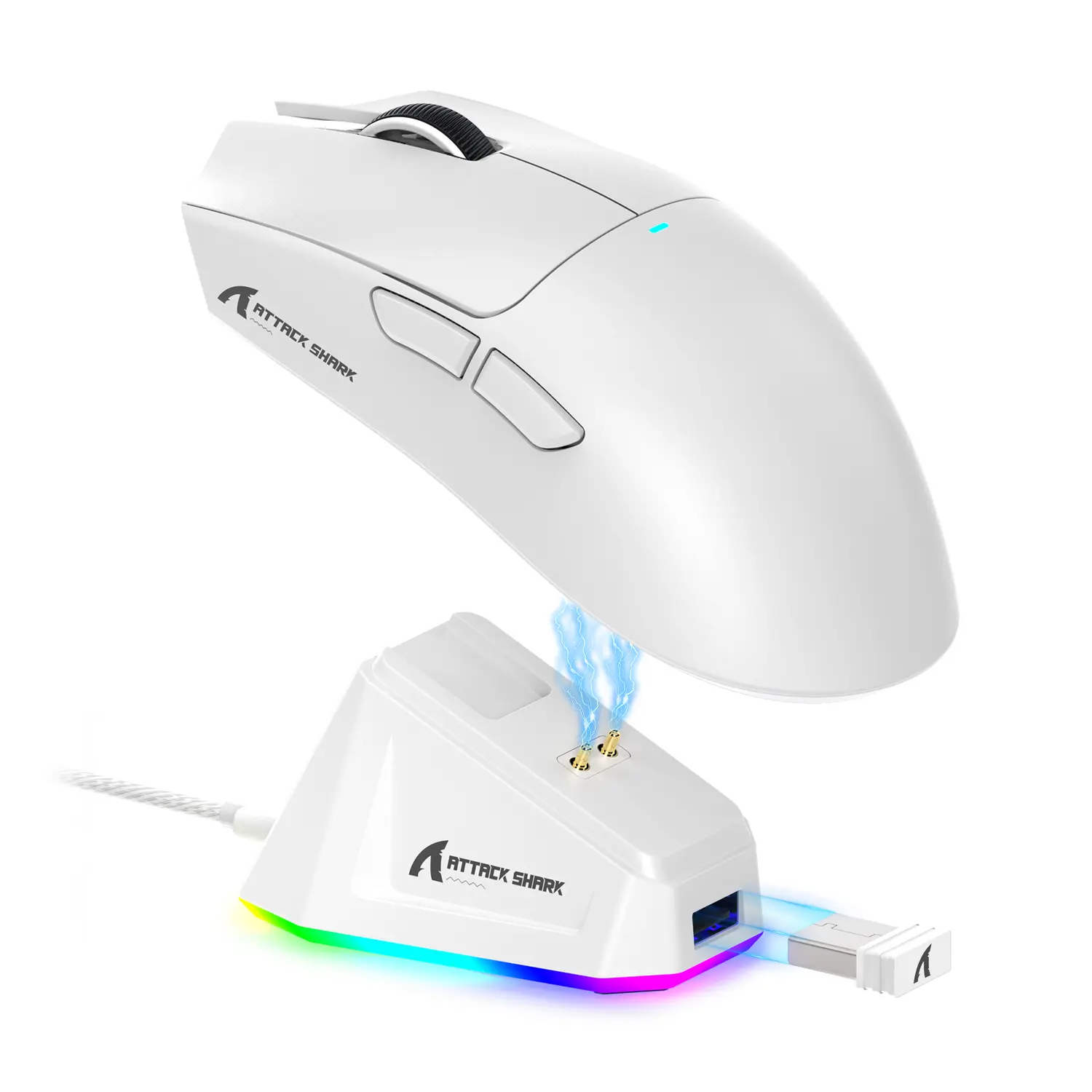 ATTACK SHARK X11 Lightweight Wireless Gaming Mouse with RGB Charging Dock,Tri-Mode-2.4G/USB-C Wired/BT,22K DPI,PAW3311 Optical Sensor,5 programmable Buttons for PC/Mac. gamingmice budget gamingmouse bluetooth mouse