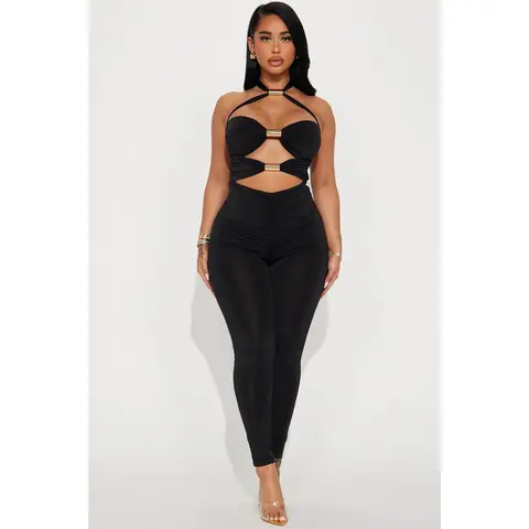 Think It Over Jumpsuit - Black