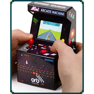 Mini Arcade Machine, 240 Built-in 8-Bit Games, 2.5" Full Colour Screen, 8-Way Joystick, Handheld Retro Games Console – Orb Gaming by ThumbsUp! (Gag Toys & Practical Jokes)(Gag Toys & Practical Jokes)