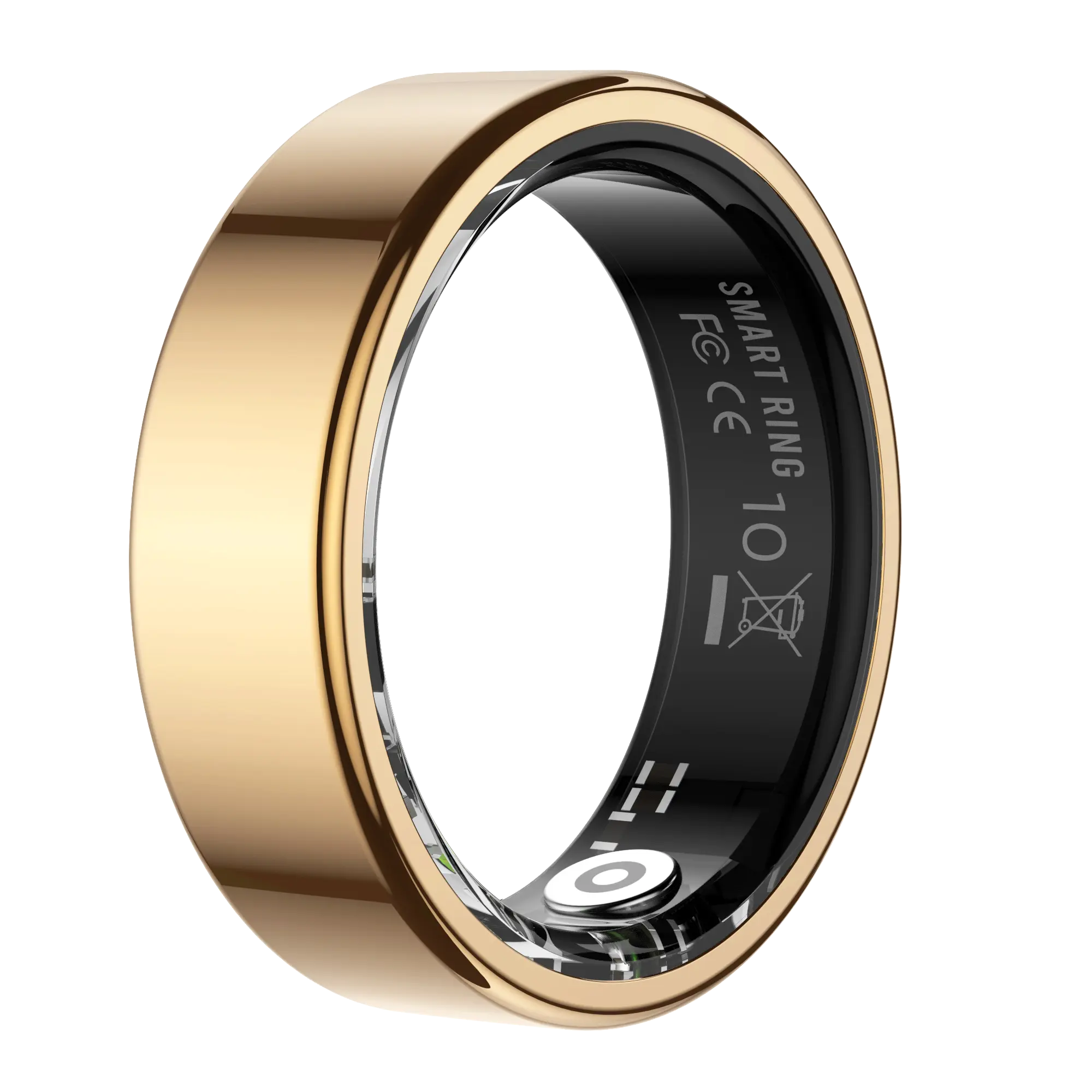 Anillo inteligente TUTEVETA resistente al agua IP68 - Rastreador de salud y actividad física con monitoreo de sueño y ejercicio, unisex, compatible con iOS y Android, batería de larga duración, sin suscripciones (Oro, talla 8)