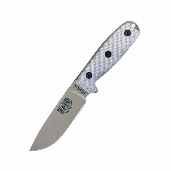 ESEE-4 Fixed Blade Knife | 4.5" 1095 Carbon Steel | Green Canvas Micarta Handle | USA Made