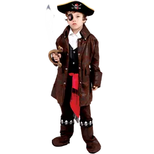 Caribbean Pirate Costume Dress For Kids | Classic Outfit with Jacket, Shirt, Pants, Boot Covers, Hat & Waist Sash - Perfect for Halloween, Role Play, Pretend Play Fun, Fantasy Theme Party & Cosplay