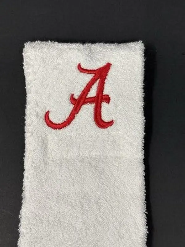 Alabama Crimson Tide College Football QB Game Towel Football White Cotton New