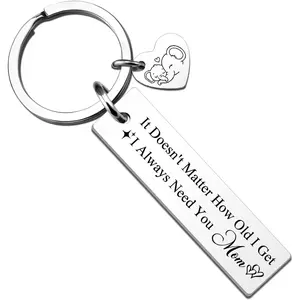 Mothers Day Gifts from Daughter Son, Best Mom Gifts Mom Keychain with Elephant Charm Mother Keyring Mothers Day Birthday Gift Ideas