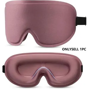 3D Deep Contoured Eye Cover for Sleeping, Adjustable Lightweight with Nose Pad Design, Ideal for Yoga and Traveling, Portable Eye Mask