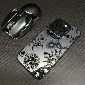 Vintage Celestial Print Phone Case  Modern Mystical Design Durable Hard Acrylic Back Case With An Anti-Yellowing Coating, Made From High-Quality Designed For Reliable Drop Protection For Your Phone For iPhone 17.16.15.14.13.12.11.X.XS.XSMAX.XR.8.7