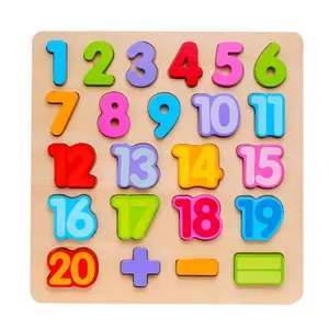 Wooden Number Puzzle Toys, ABC Letter & Number Puzzle for Toddlers 3 Year Old, Preschool Learning Toys for Kids, Educational Name Puzzles Gift for Boys and Girls