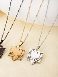 Eagle Pendant Necklace Unisex Flat Chain Fashion Jewelry Street Style Accessory