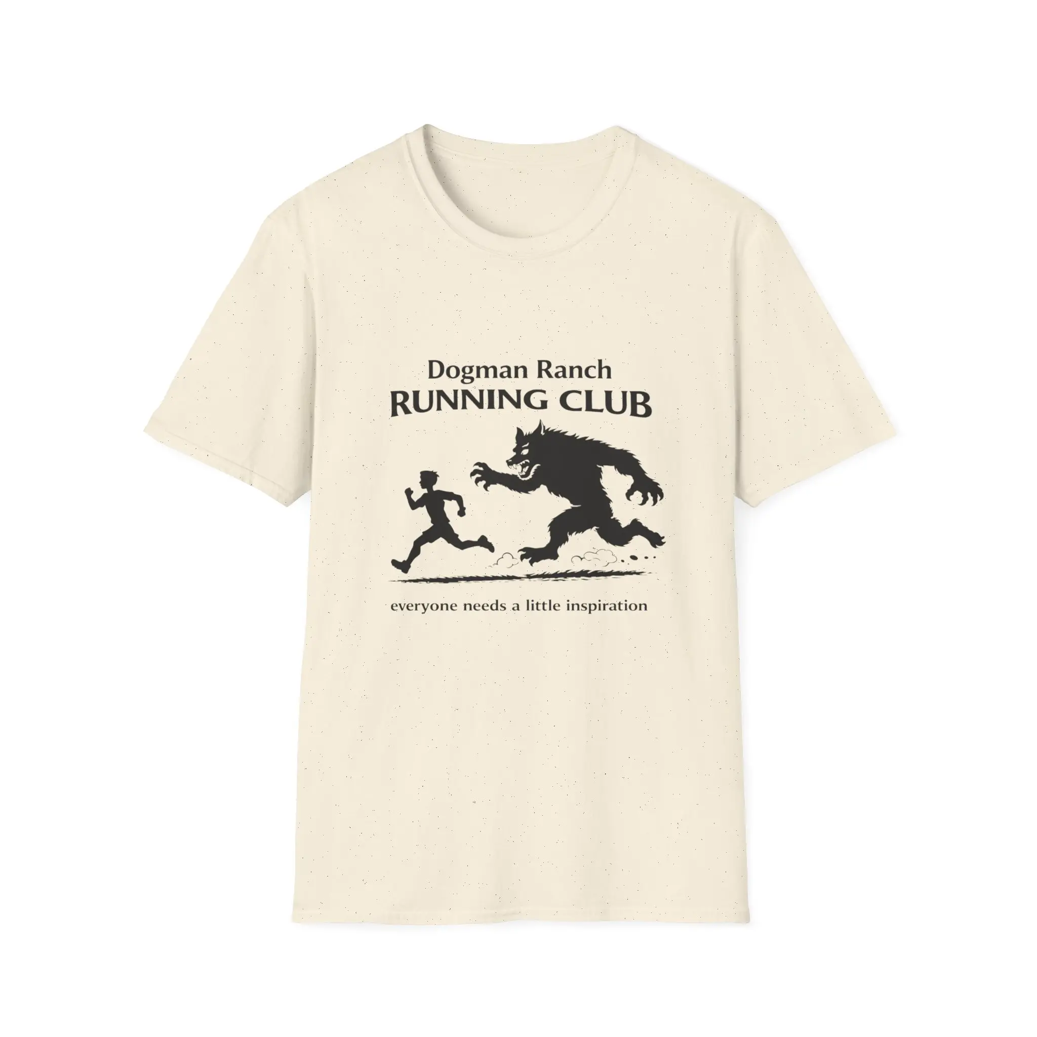 Dogman Ranch Running Club T-Shirt | Werewolf Silhouette Jogging Design