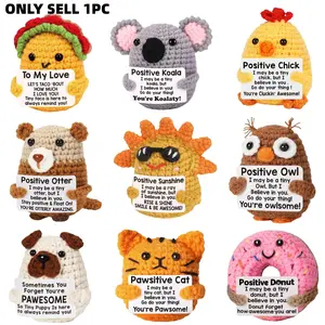 Handmade Knitted Gifts, Positive Energy Emotion Value Gift, Teacher Appreciation Decorative Figurine, Collectible Soft Animal Decoration, Soft Cuddly Gift