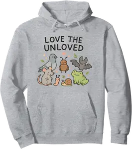 Love the Unloved Funny Animal rat, pigeon, beetle,worm, frog Pullover Hoodie - Janessaho Shop 52B0FD564XQL