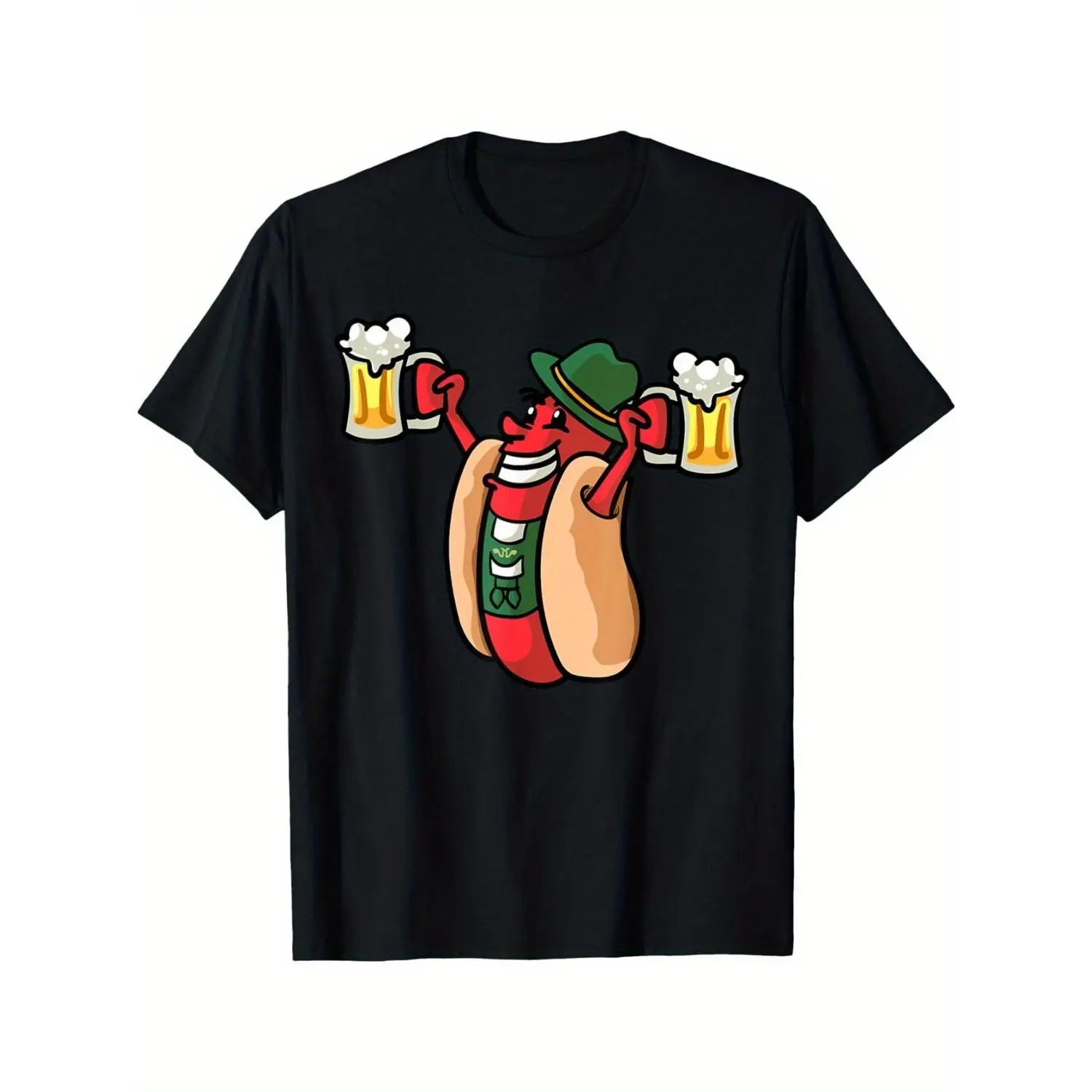 Women's Oktoberfest Graphic T-Shirt, Funny German Beer Lover Breathable Cotton Tee, Casual Short Sleeve Crew Neck Streetwear Top, Basic, All Seasons, Clothes