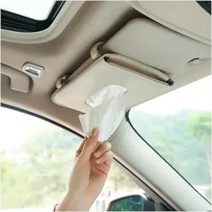 1 Pcs Car Tissue Box Towel Sets Car Sun Visor Tissue Box Holder Auto Interior Storage Decoration Car Storage Organizers for BMW Car Accessories