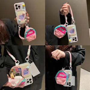 Heart-shaped English Suitable for Apple 15 Phone Case 14/13 Women's 13 Pro Max Neck Hanging 11 Shockproof iPhone 12